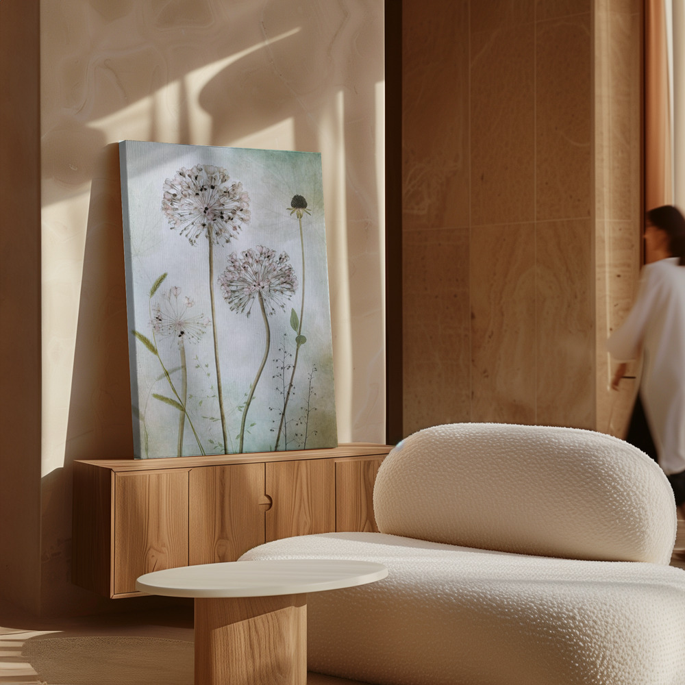 Toile - Allium au-dessus de l'armoire