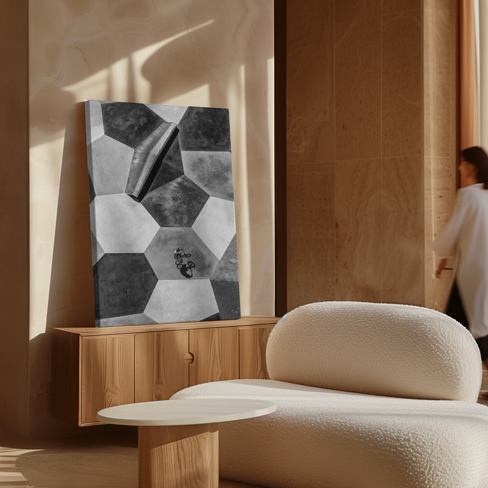 Canvas print - Lonely rider over cabinet