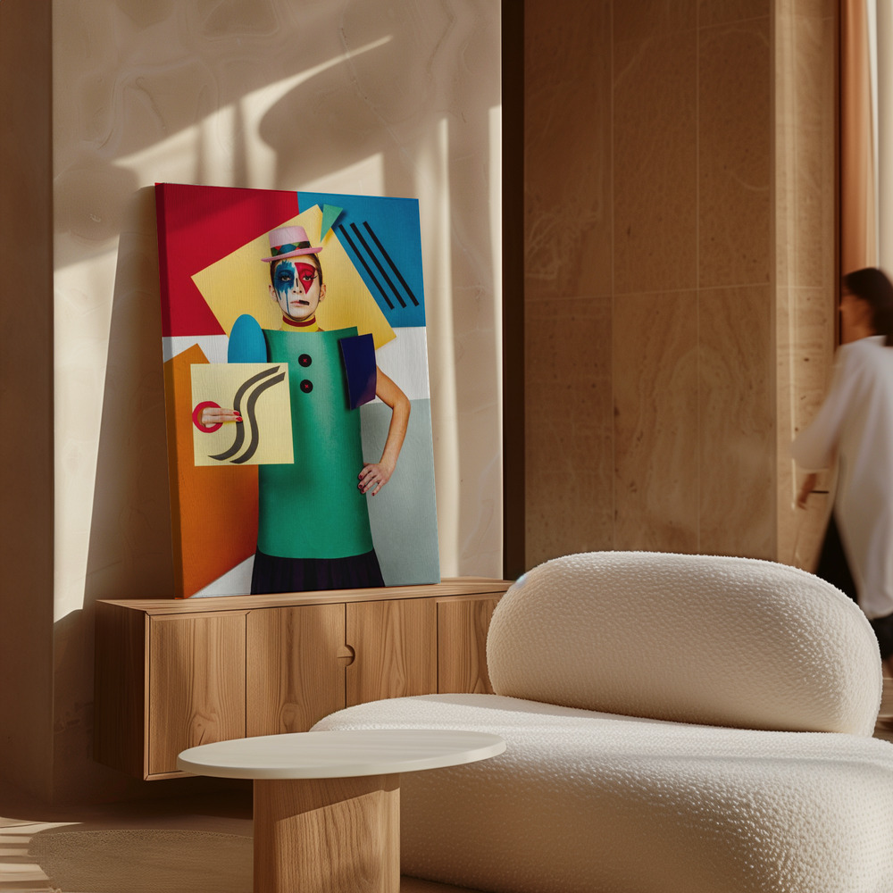Leinwandbild - Suprematist portrait of Lena Naymkina über Schrank
