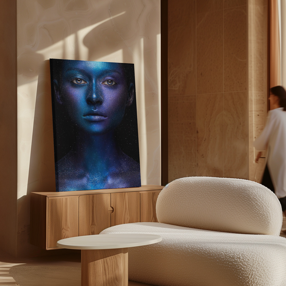 Canvas print - Galaxy over cabinet