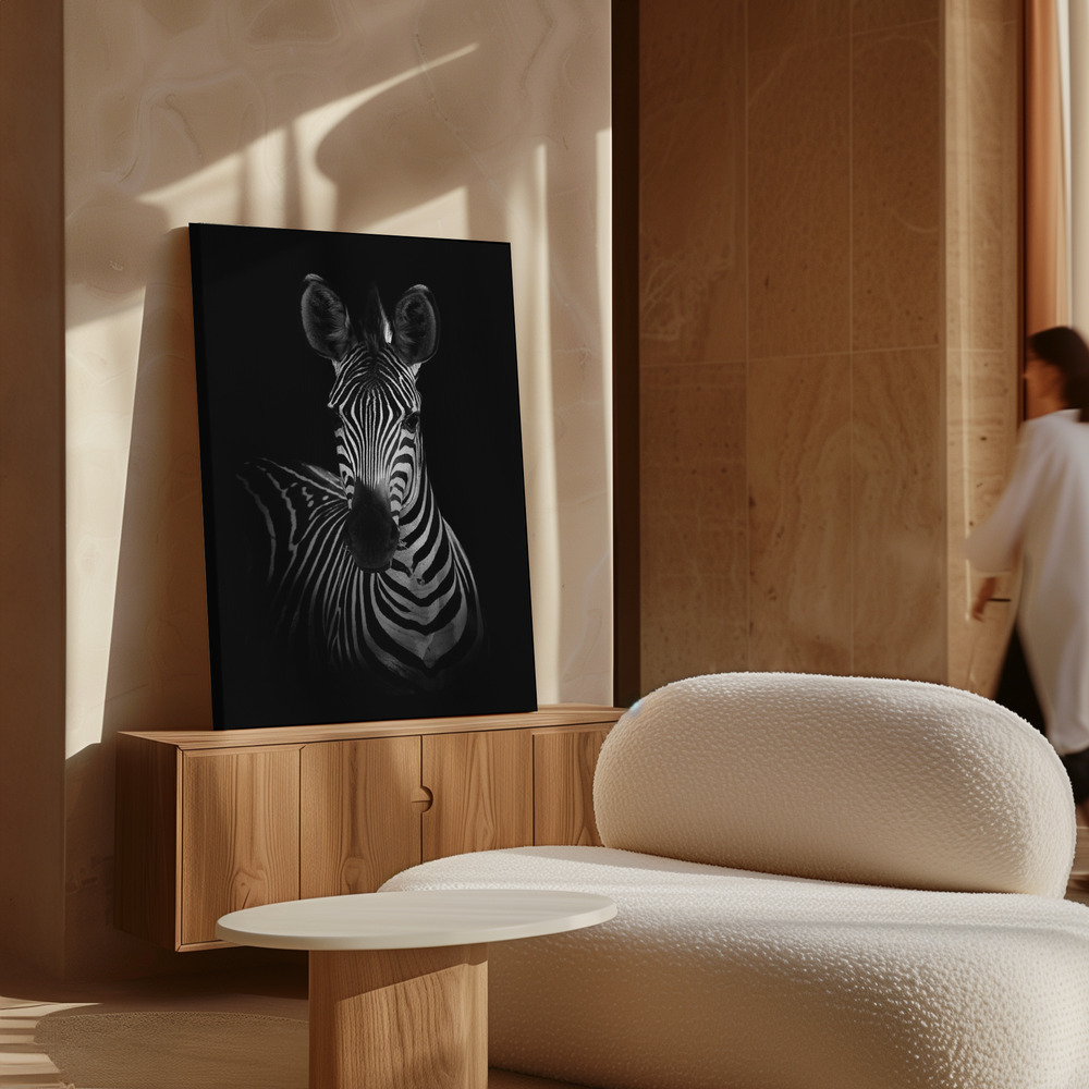 Canvas print - The Zebra over cabinet