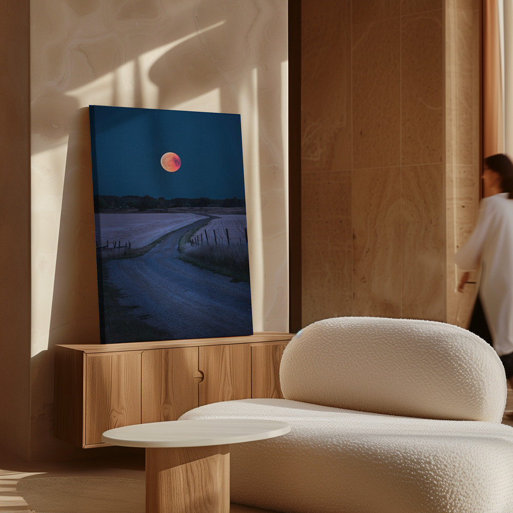 Canvas taulu - Bloodmoon 2018 kaapin yläpuolella
