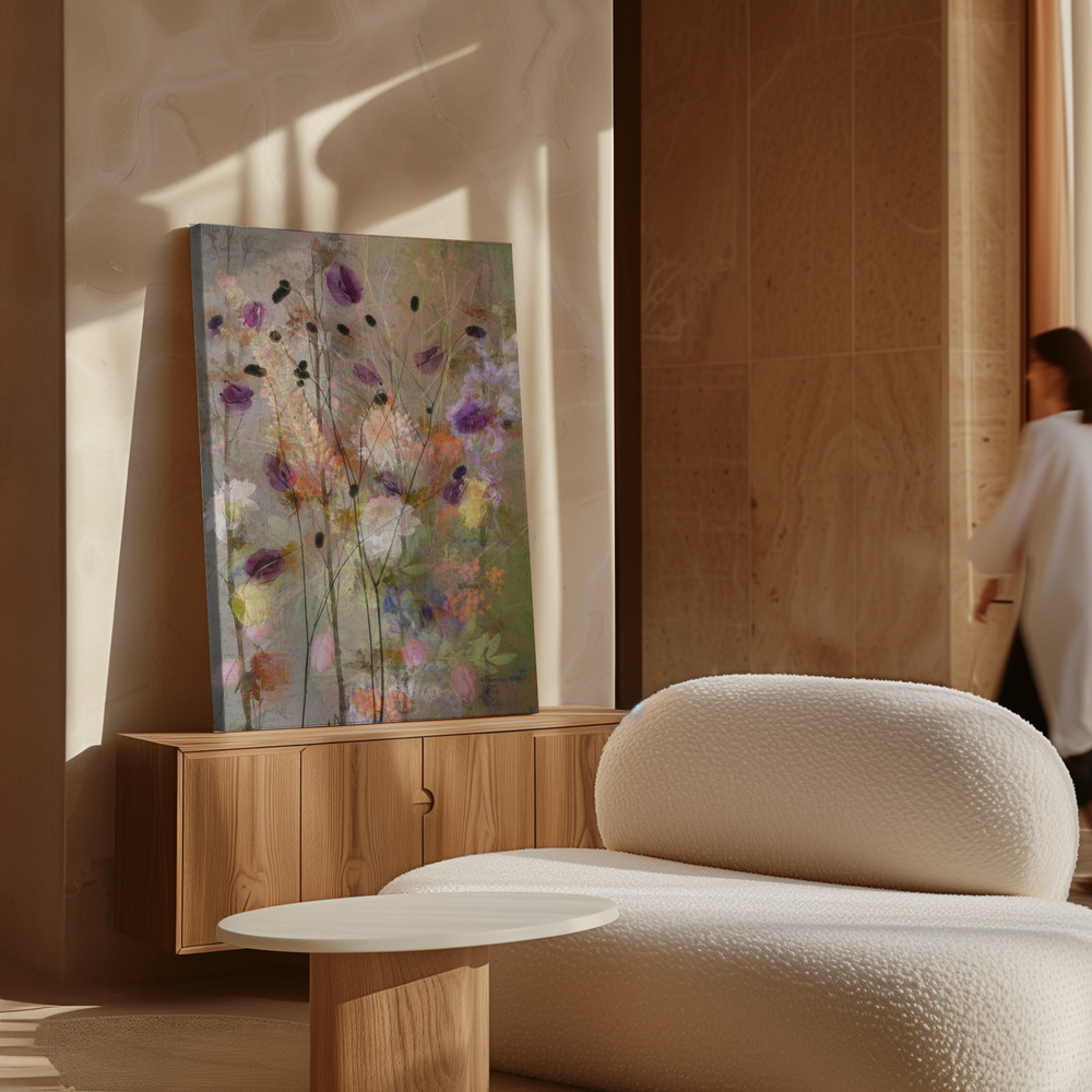 Canvas taulu - Painterly flowers kaapin yläpuolella