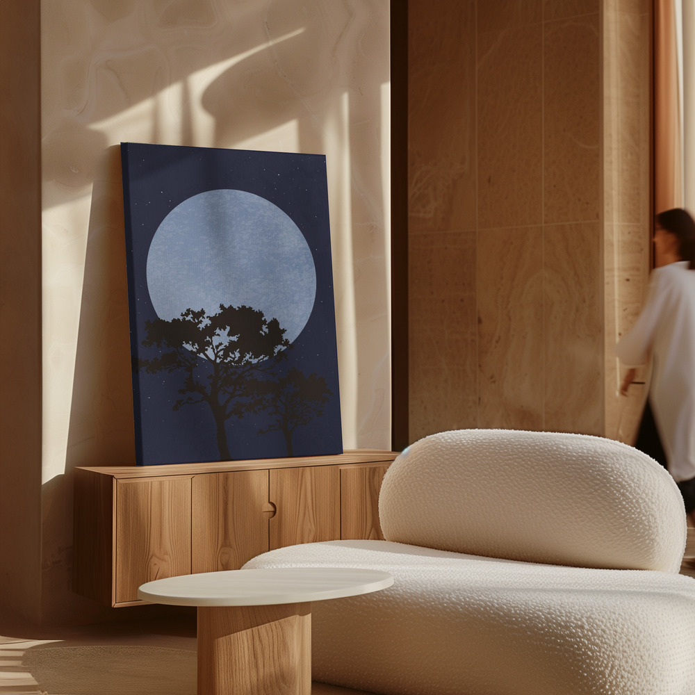 Canvas print - Dark Night over cabinet