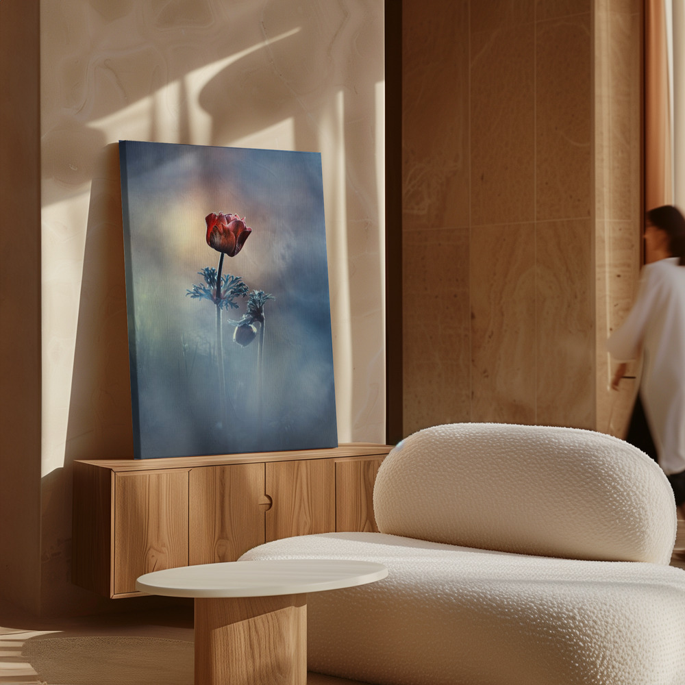 Canvas schilderi - Where poetry and memories remain boven kast