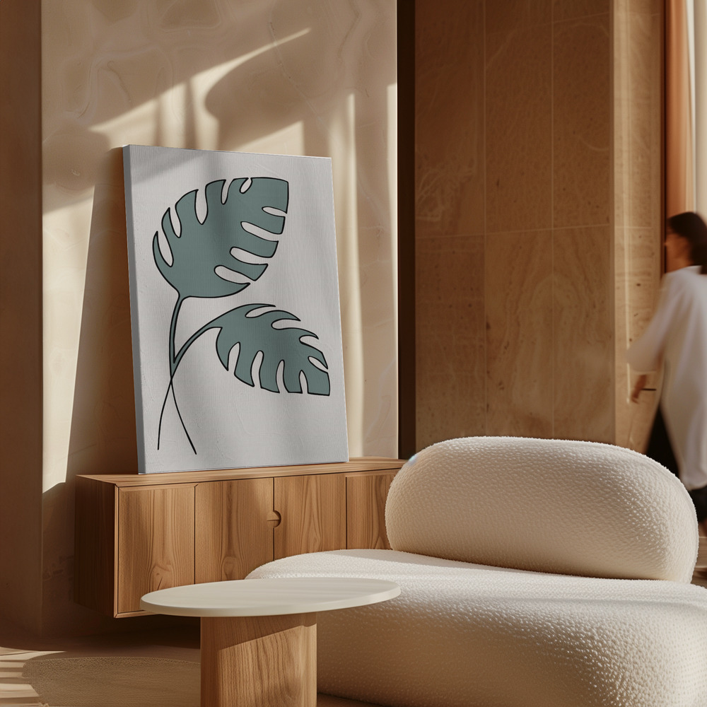 Canvas print - Monstera Cross over cabinet