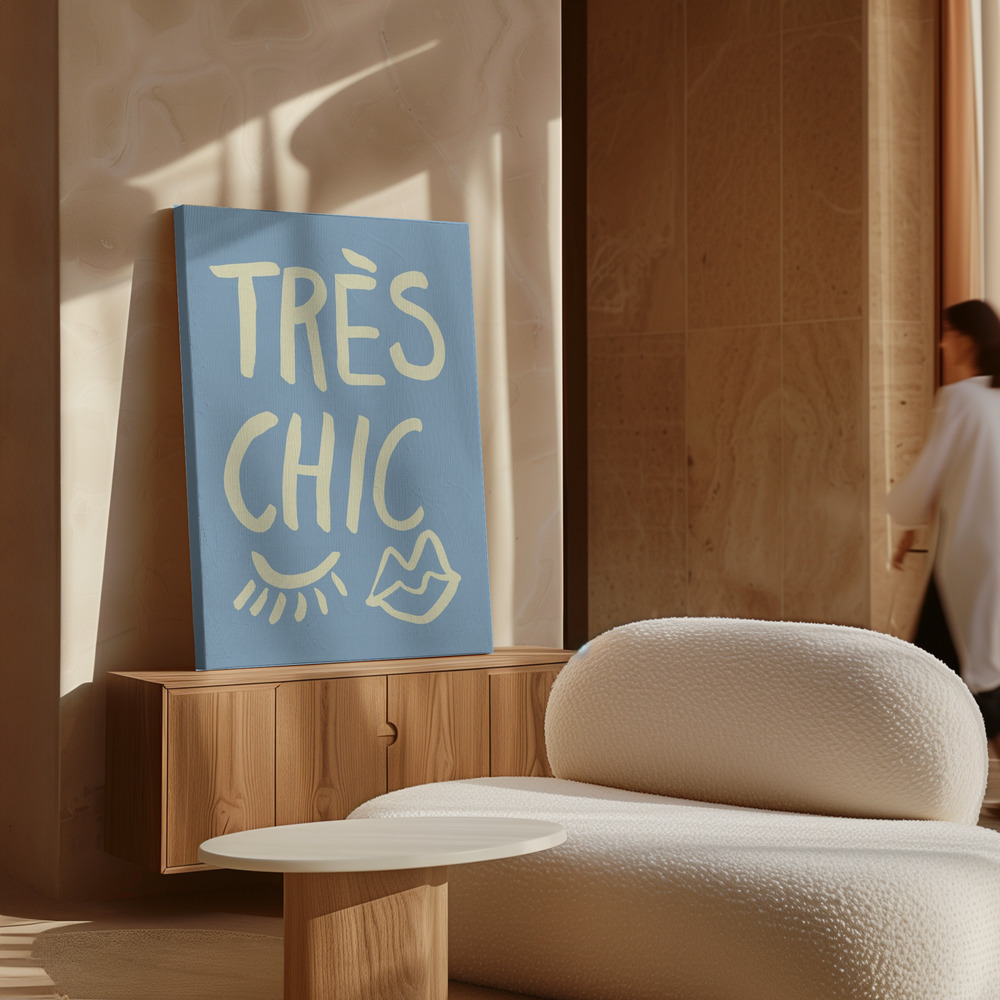 Canvas print - Très Chic Blue over cabinet