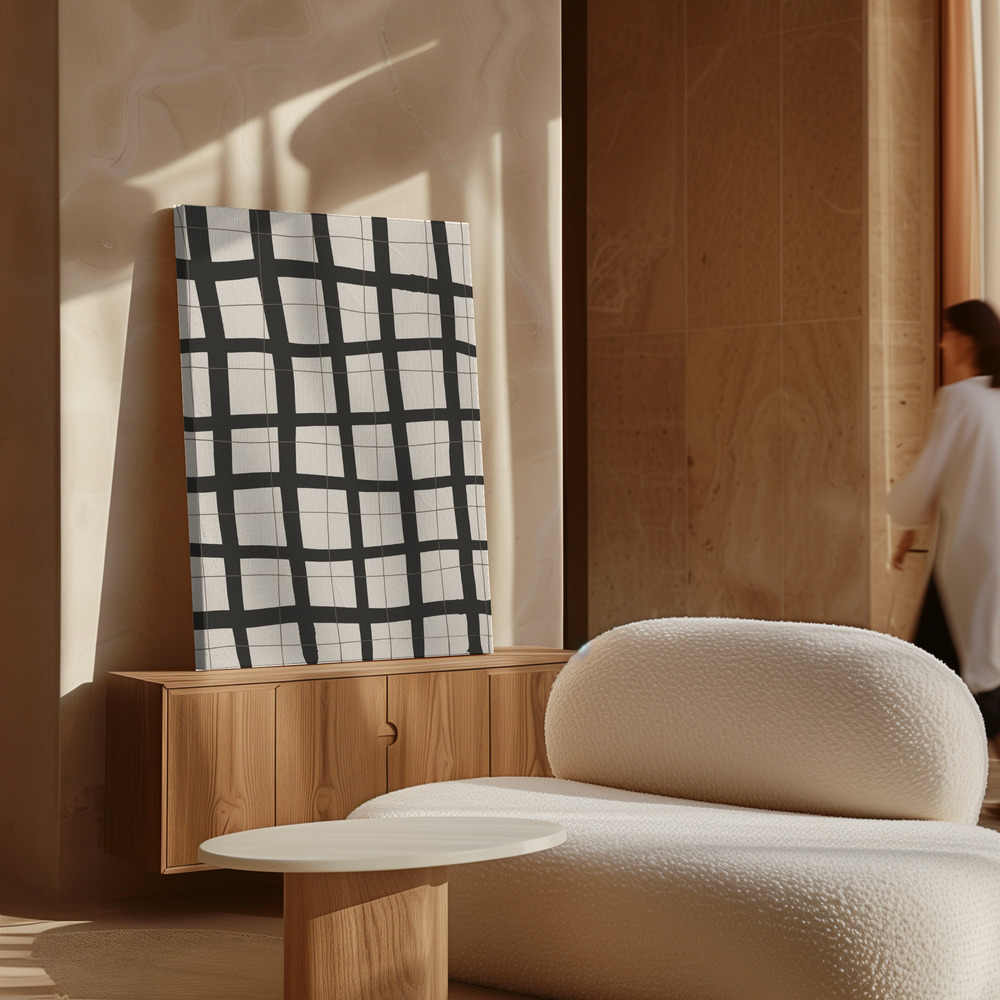 Toile - Black Grid au-dessus de l'armoire