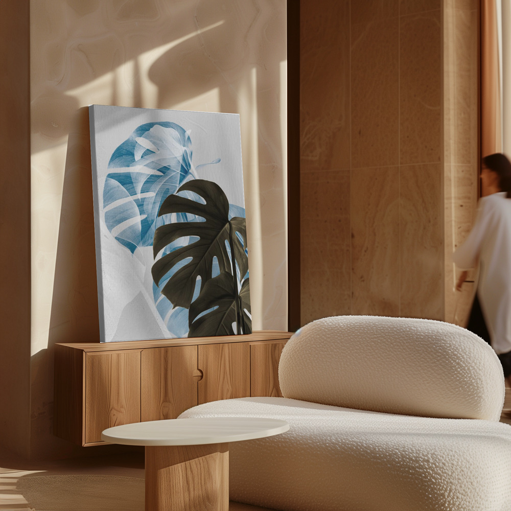 Toile - Monstera Creative 02 au-dessus de l'armoire