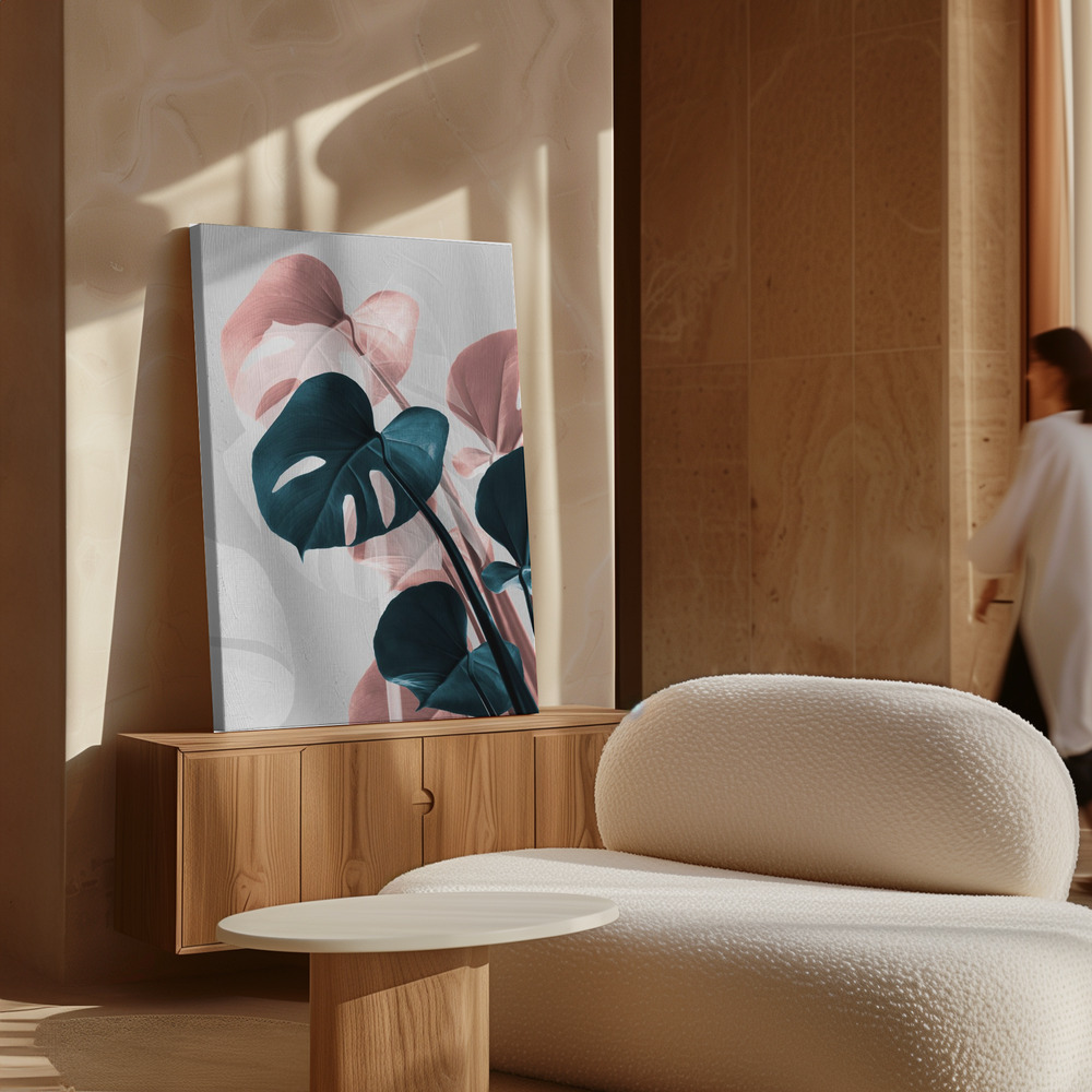Canvas print - Monstera Creative 17 over cabinet