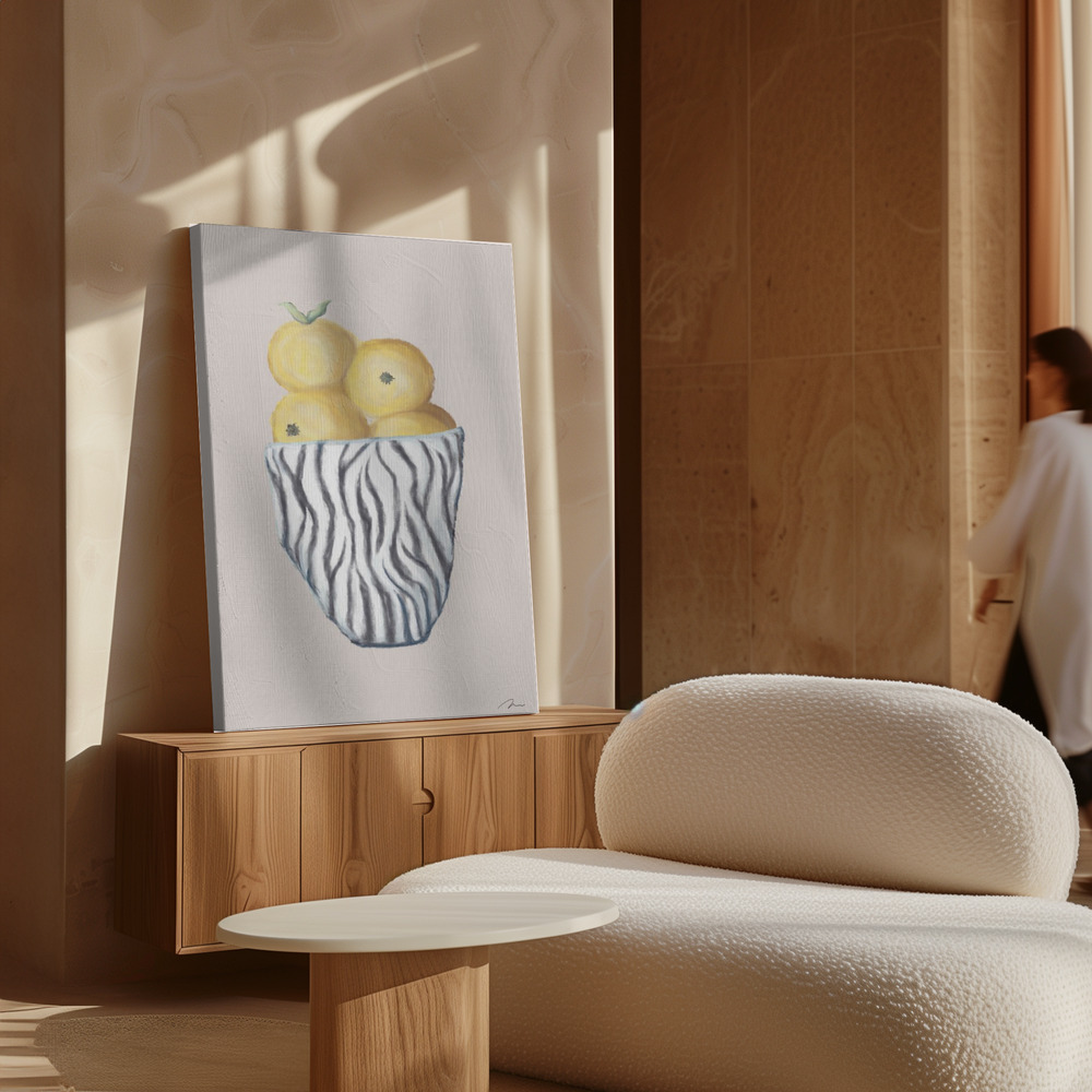 Canvas print - Zebra Bowl over cabinet