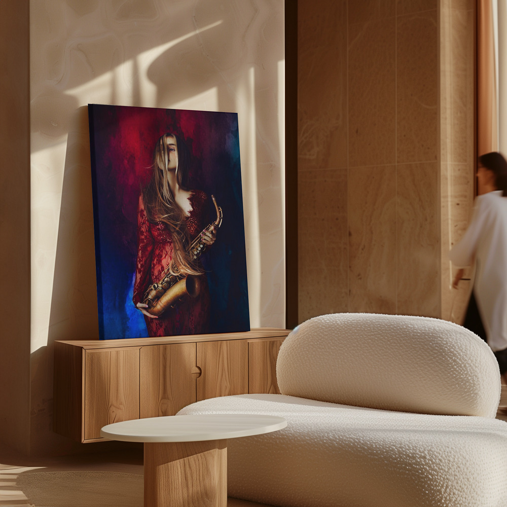 Canvas print - The music of colors over cabinet