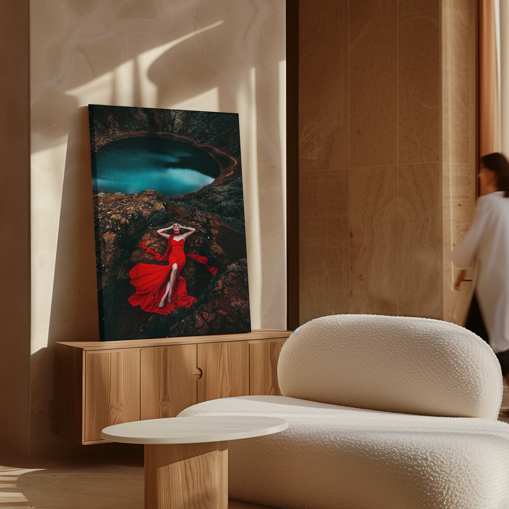 Canvas print - If Your Heart is a Volcano over cabinet