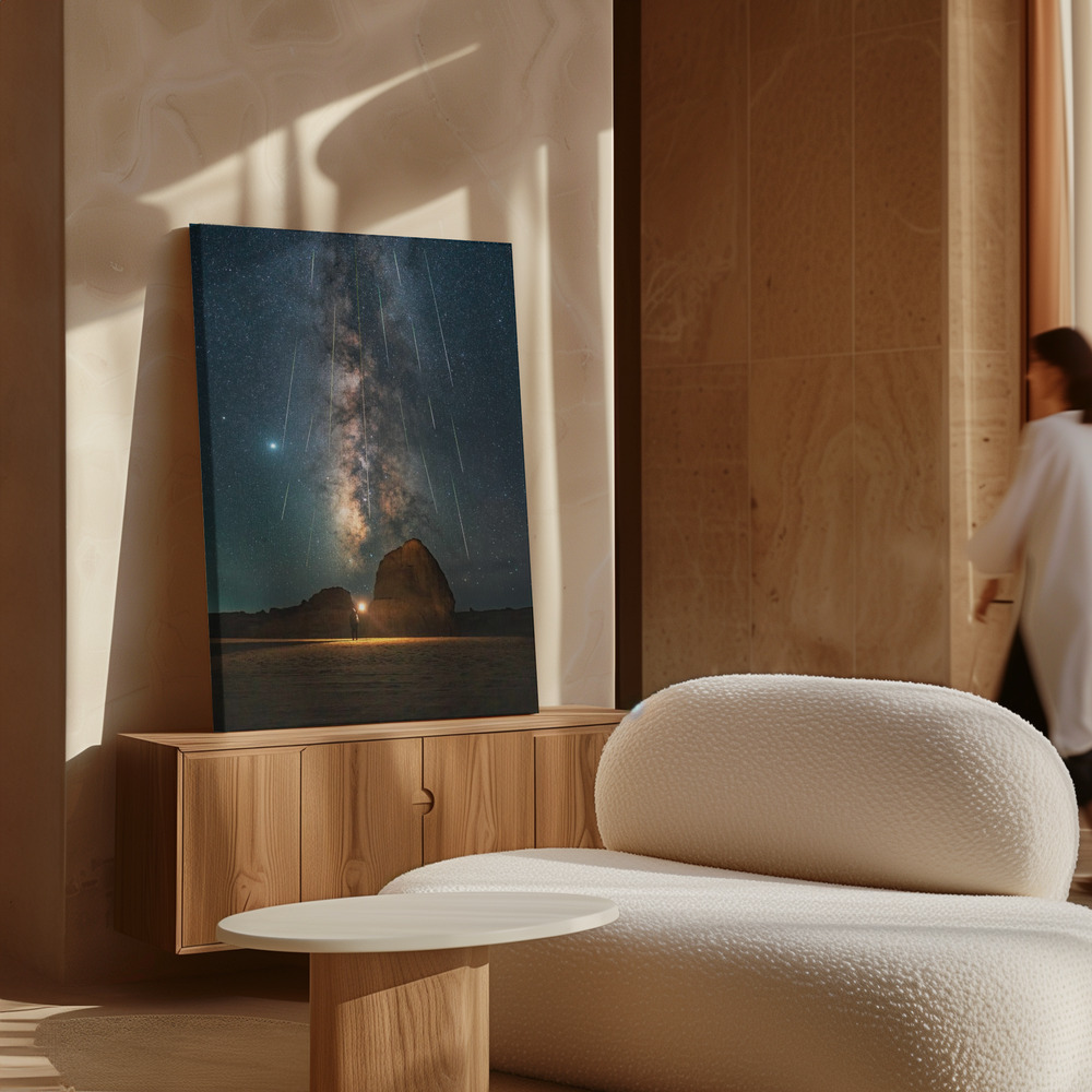 Stampe su tela - Welcome the meteor shower sopra il mobile