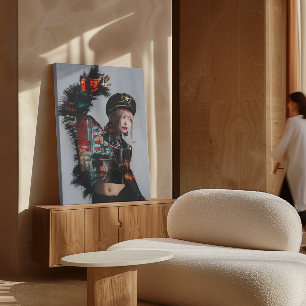 Canvas print - Living with the night over cabinet