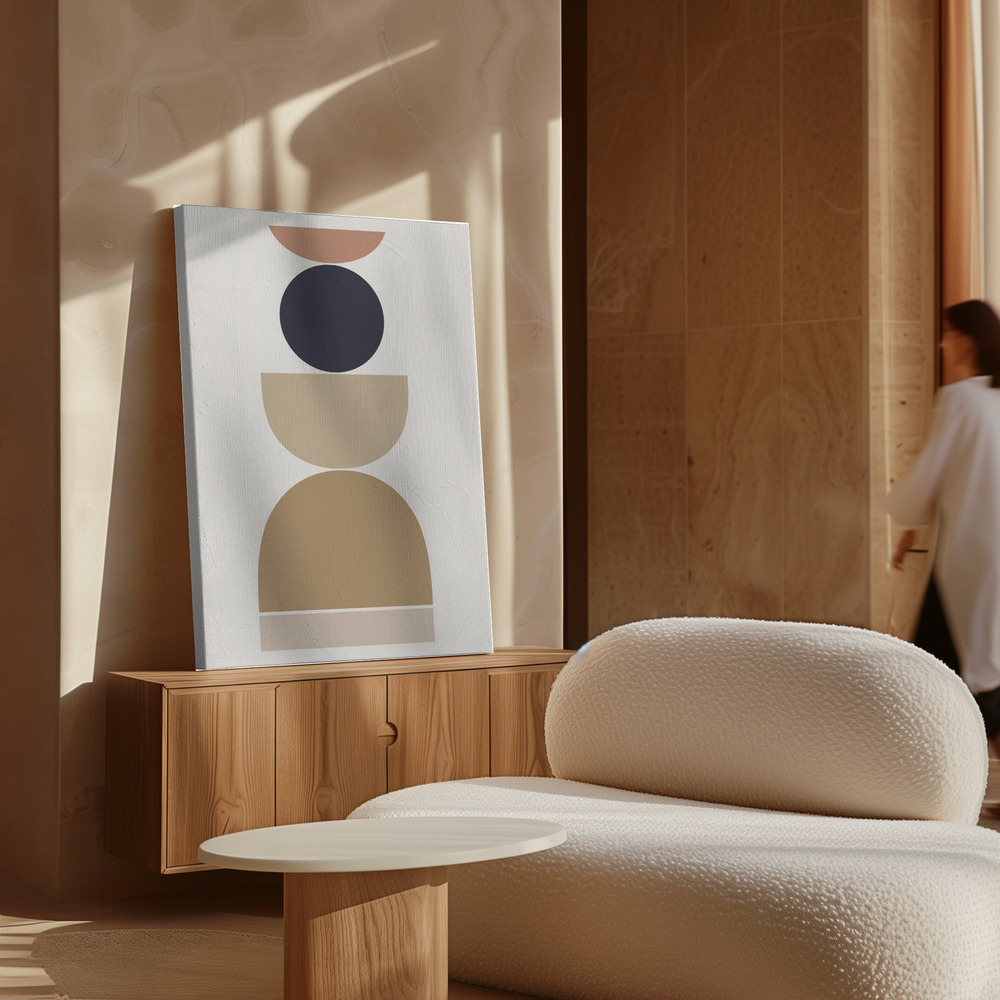Canvas print - Loving Shapes over cabinet