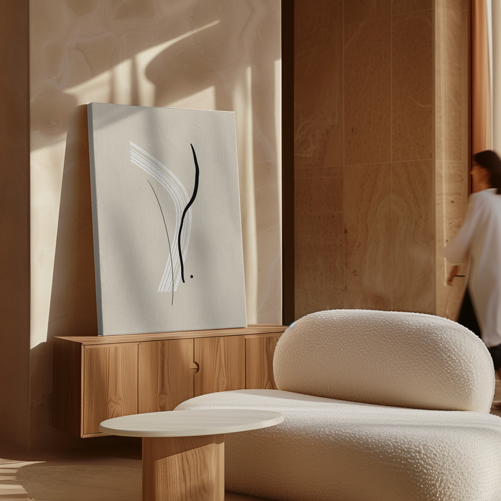 Canvas print - Composition of Lines - The Second over cabinet