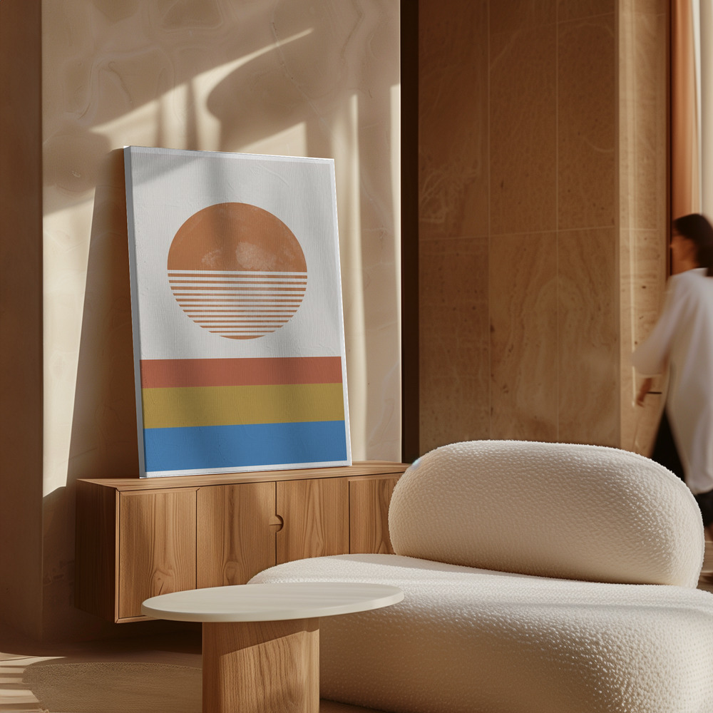Canvas schilderi - Retro Landscape boven kast