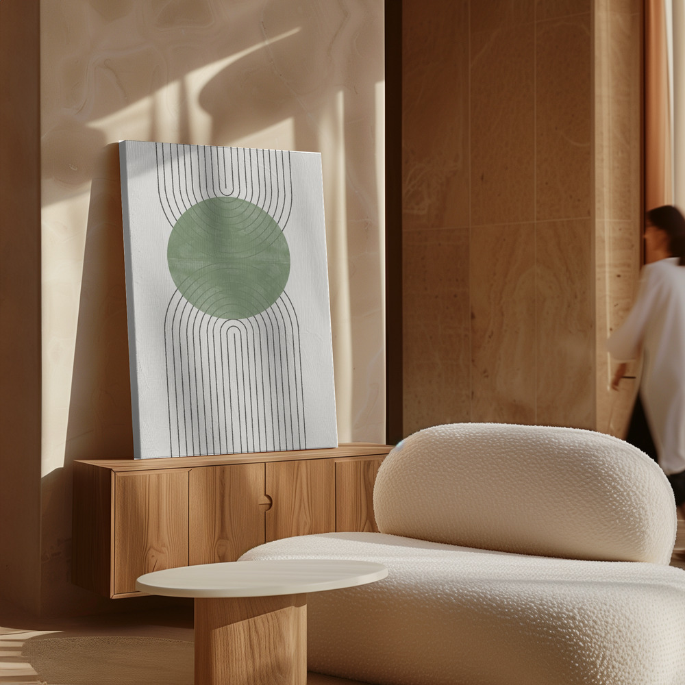 Stampe su tela - Green Moon No2. sopra il mobile