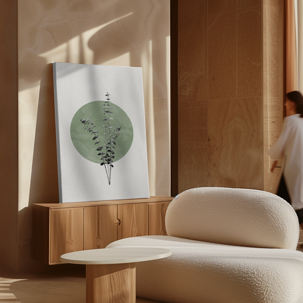 Toile - Eucalyptus and Green Moon au-dessus de l'armoire