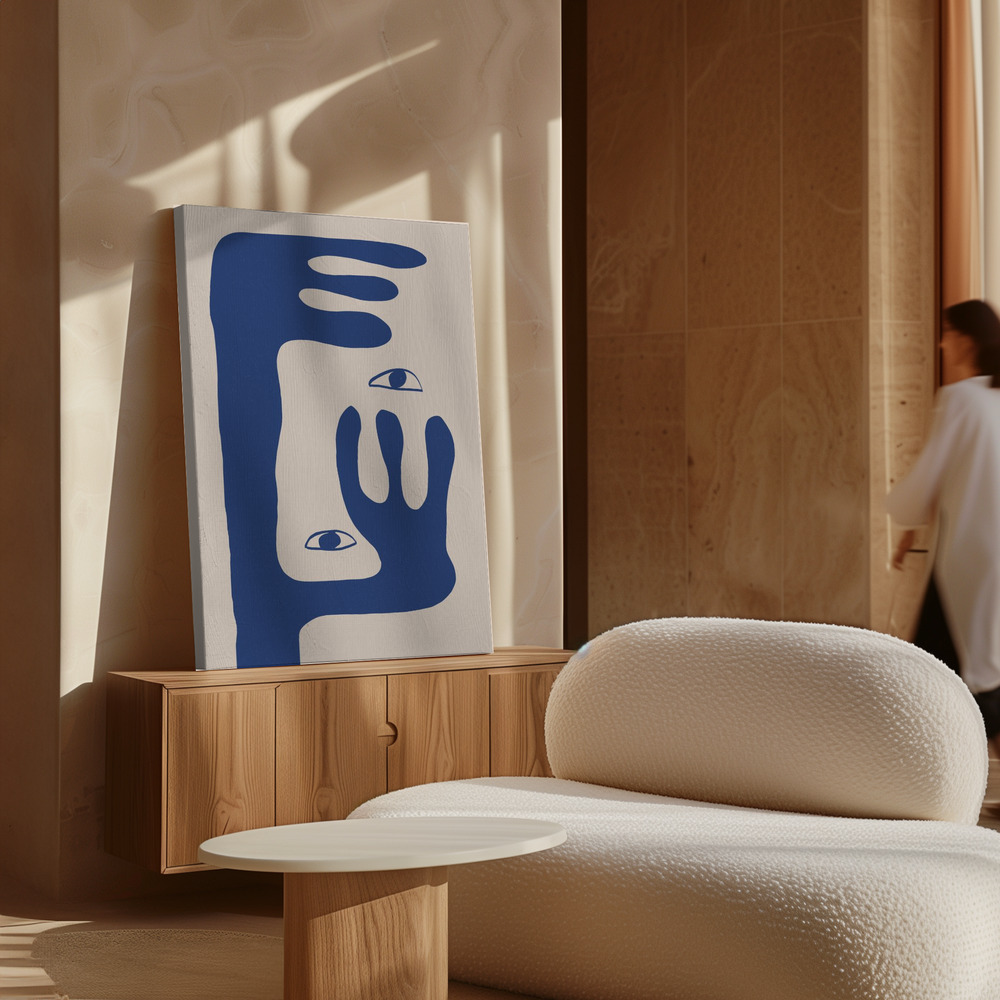 Canvas print - Abstract Face No1. over cabinet