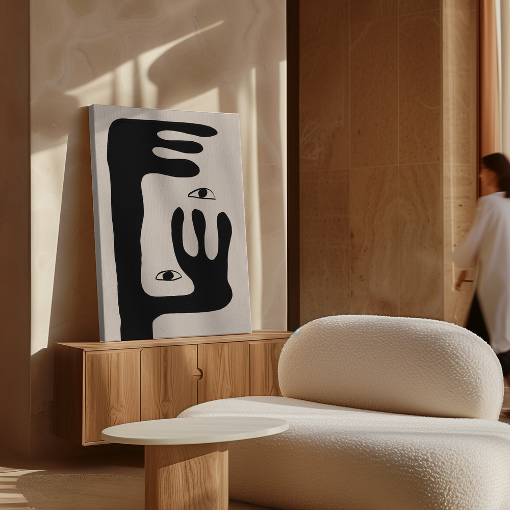 Canvas print - Abstract Face No2. over cabinet