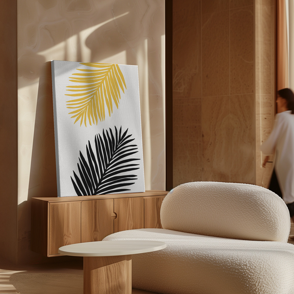 Canvas print - Palm Leaf 14 over cabinet