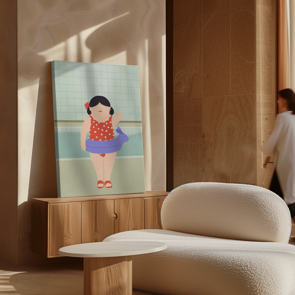Canvas schilderi - Swimming Lessons boven kast