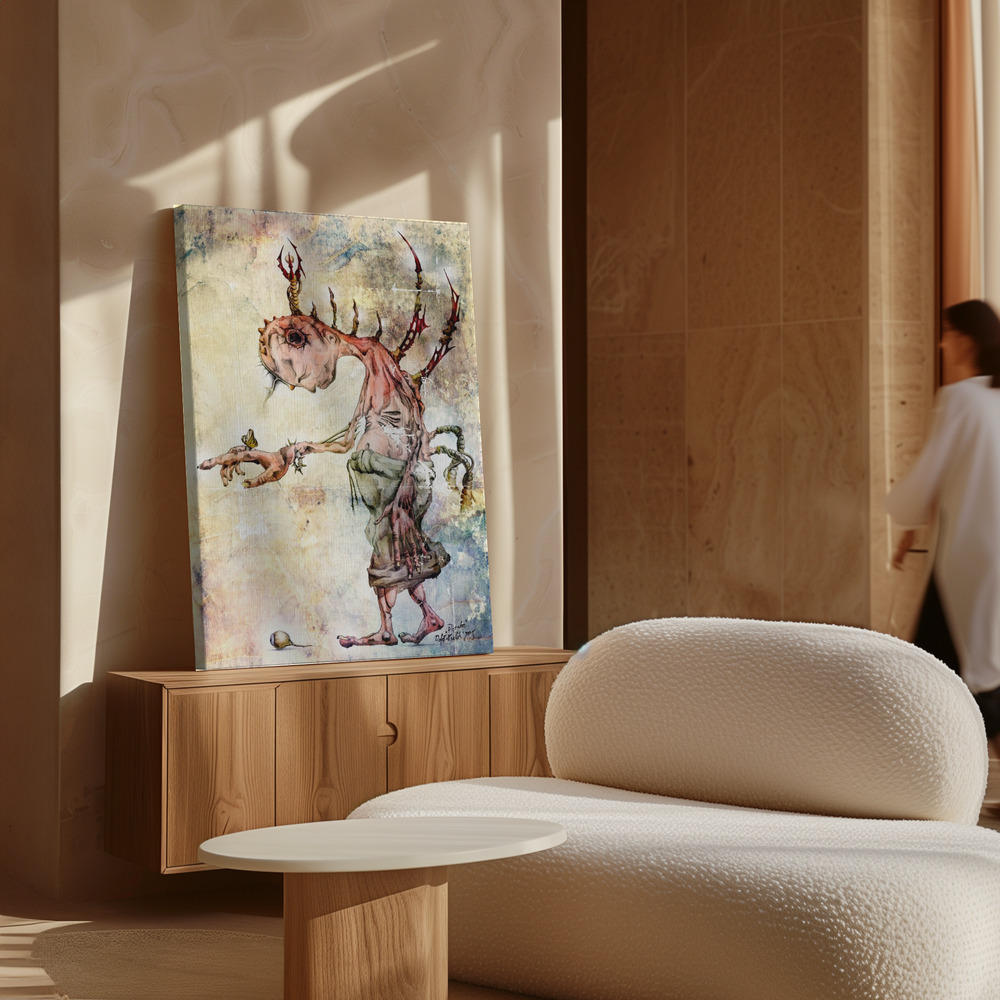 Canvas print - Don't look there - fantasy over cabinet
