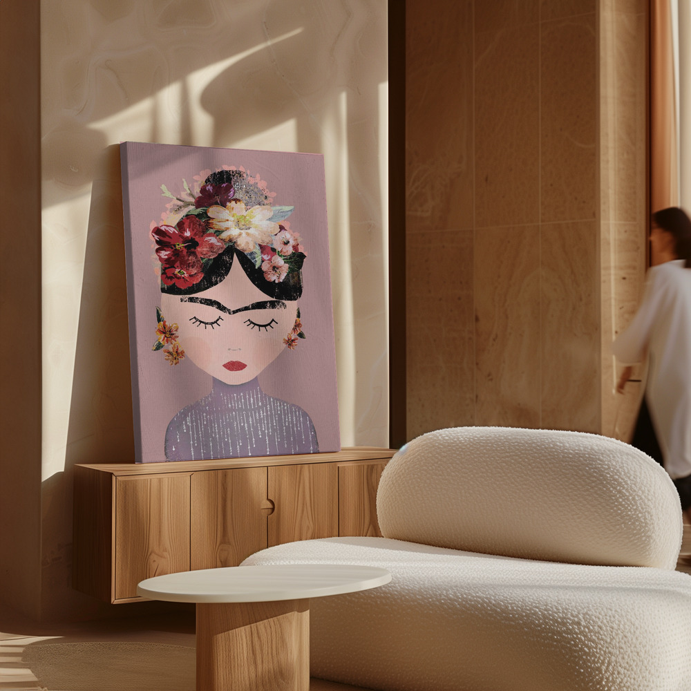 Leinwandbild - Frida (Pastel Version) über Schrank