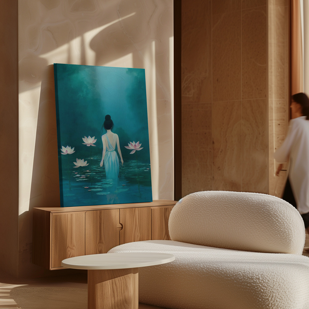 Toile - In The Pond au-dessus de l'armoire