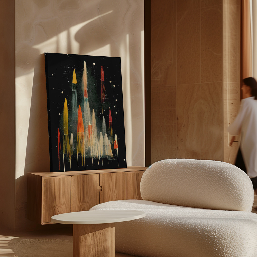 Leinwandbild - Rockets über Schrank