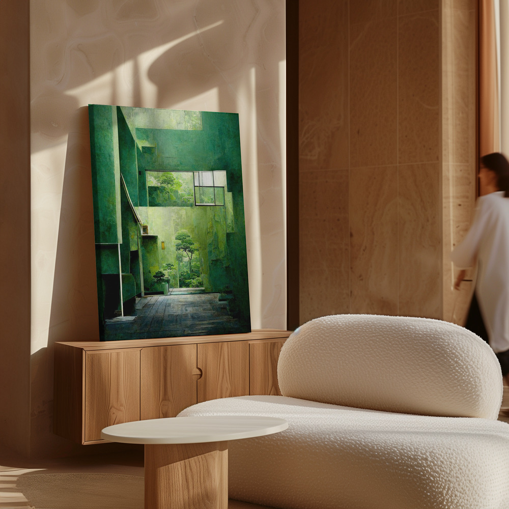 Canvas print - The Green House over cabinet