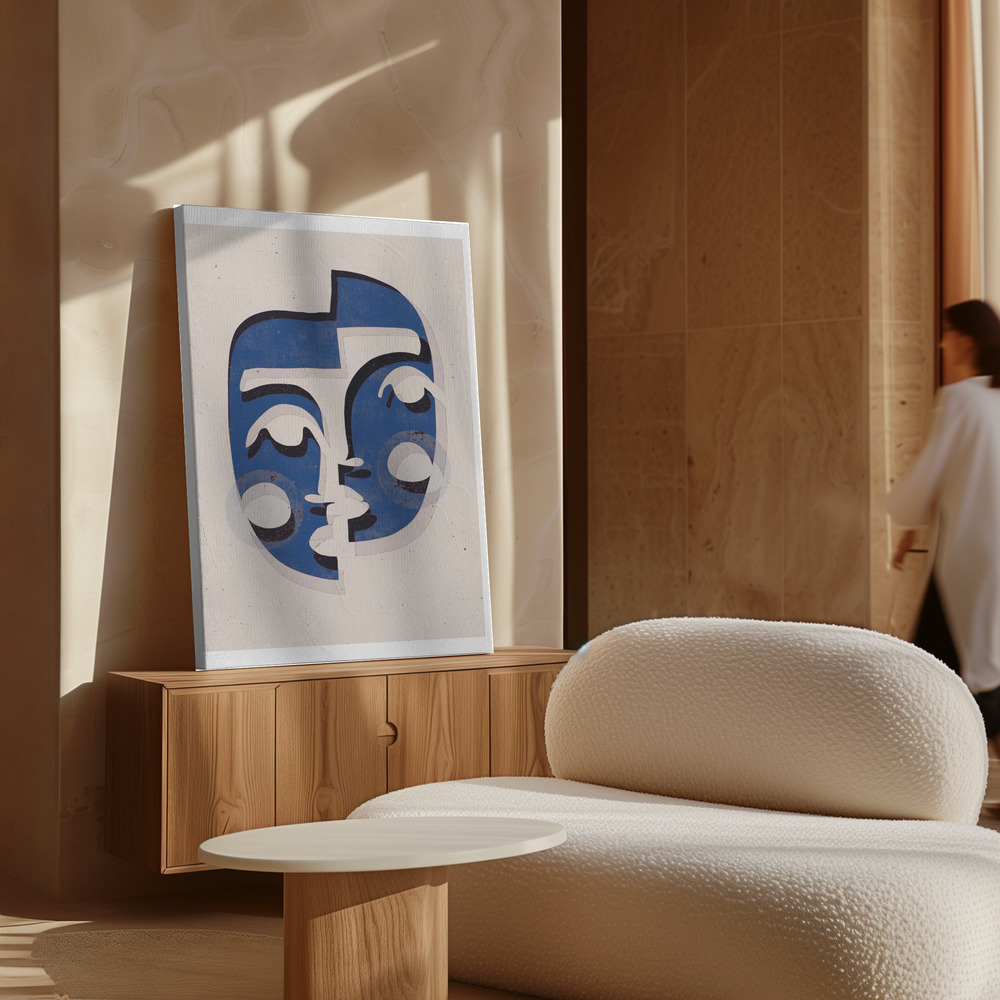Lienzo - The Mask (Blue) sobre armario