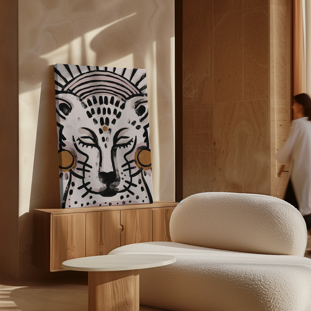 Canvas print - Tiger (Light Version) over cabinet