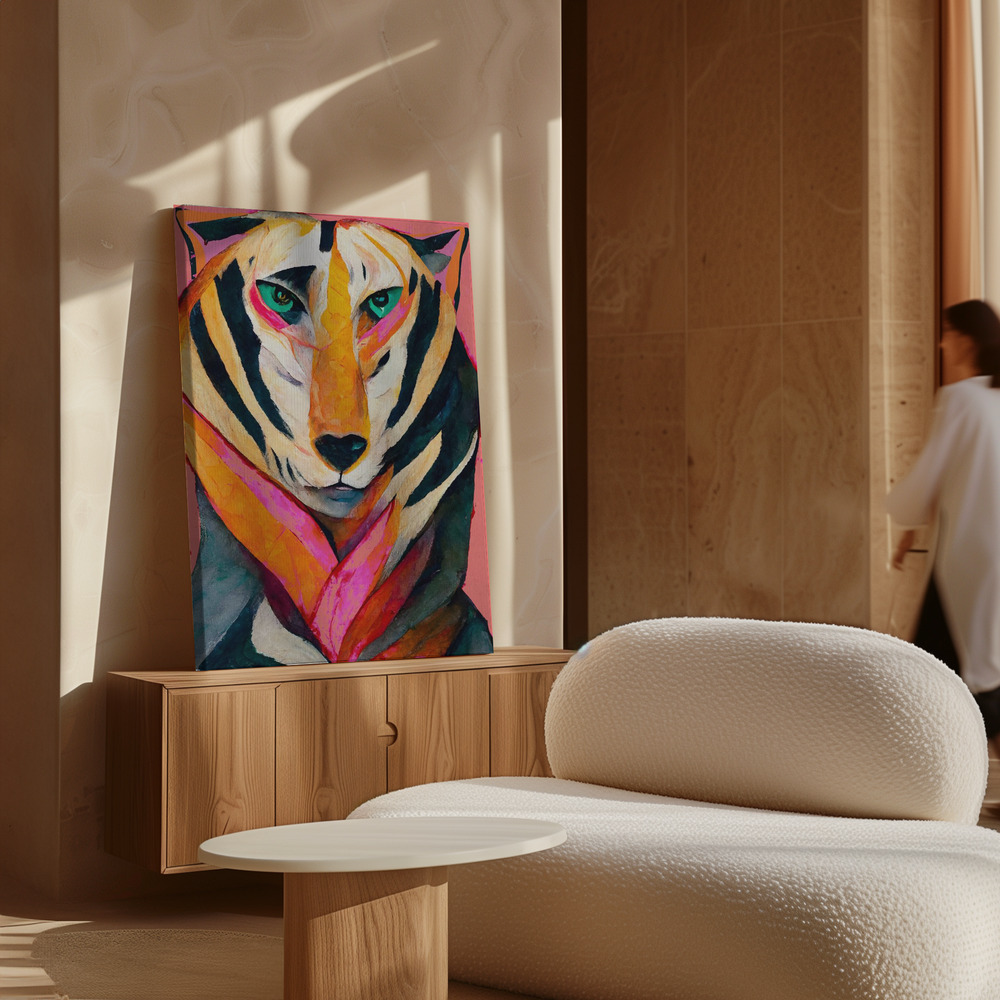 Canvas print - The Tiger over cabinet