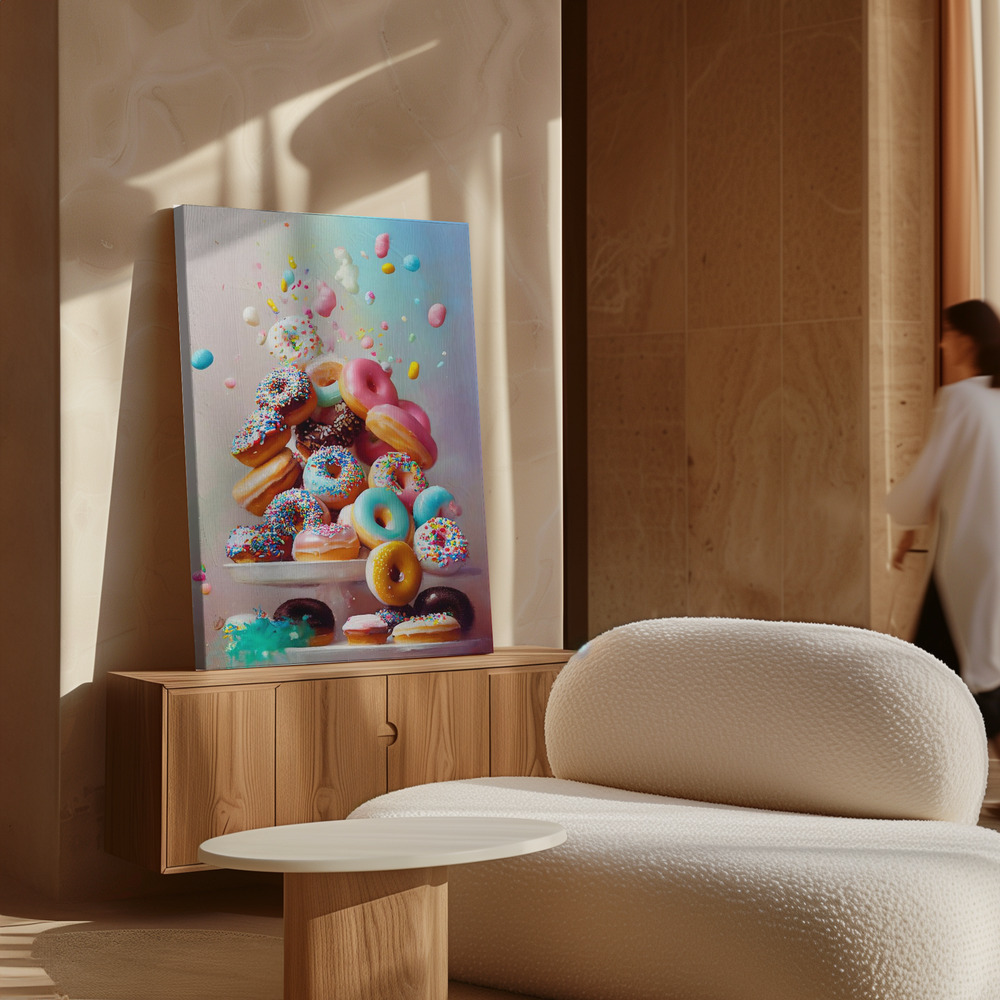 Toile - Donuts! au-dessus de l'armoire