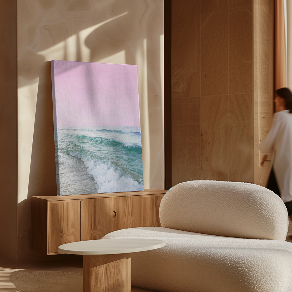 Lienzo - Pink Sky Beach sobre armario