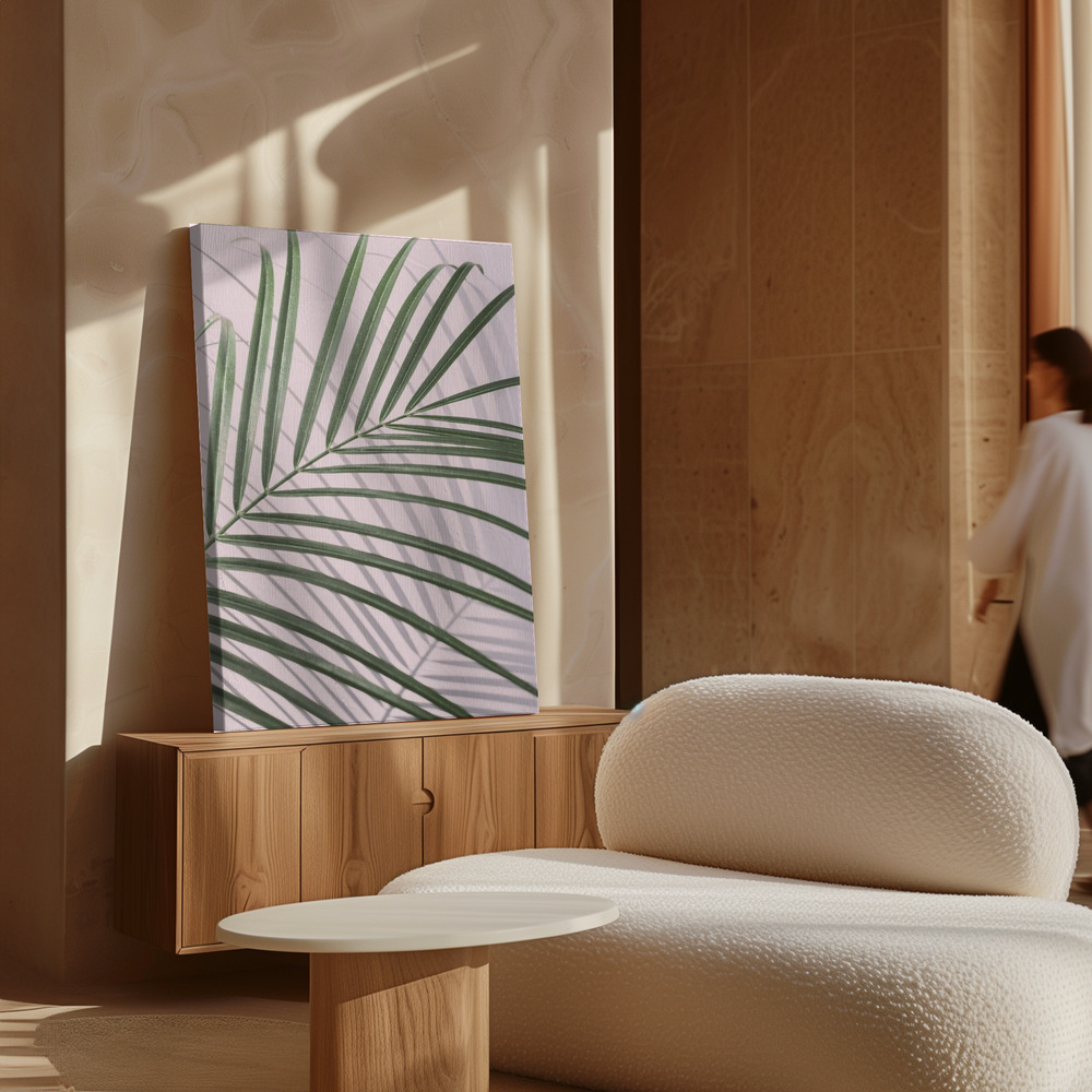 Toile - Palm Leaf Shadow au-dessus de l'armoire