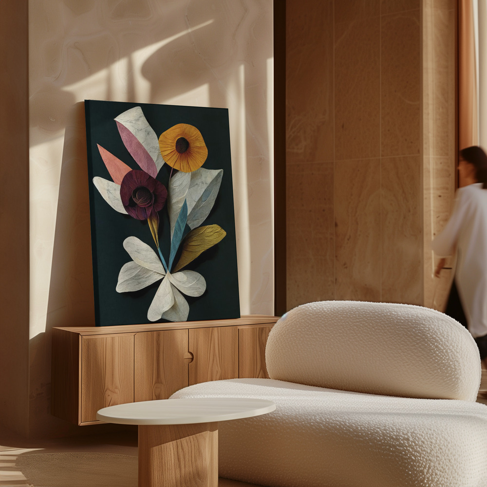 Canvas print - A Paper Bouquet over cabinet