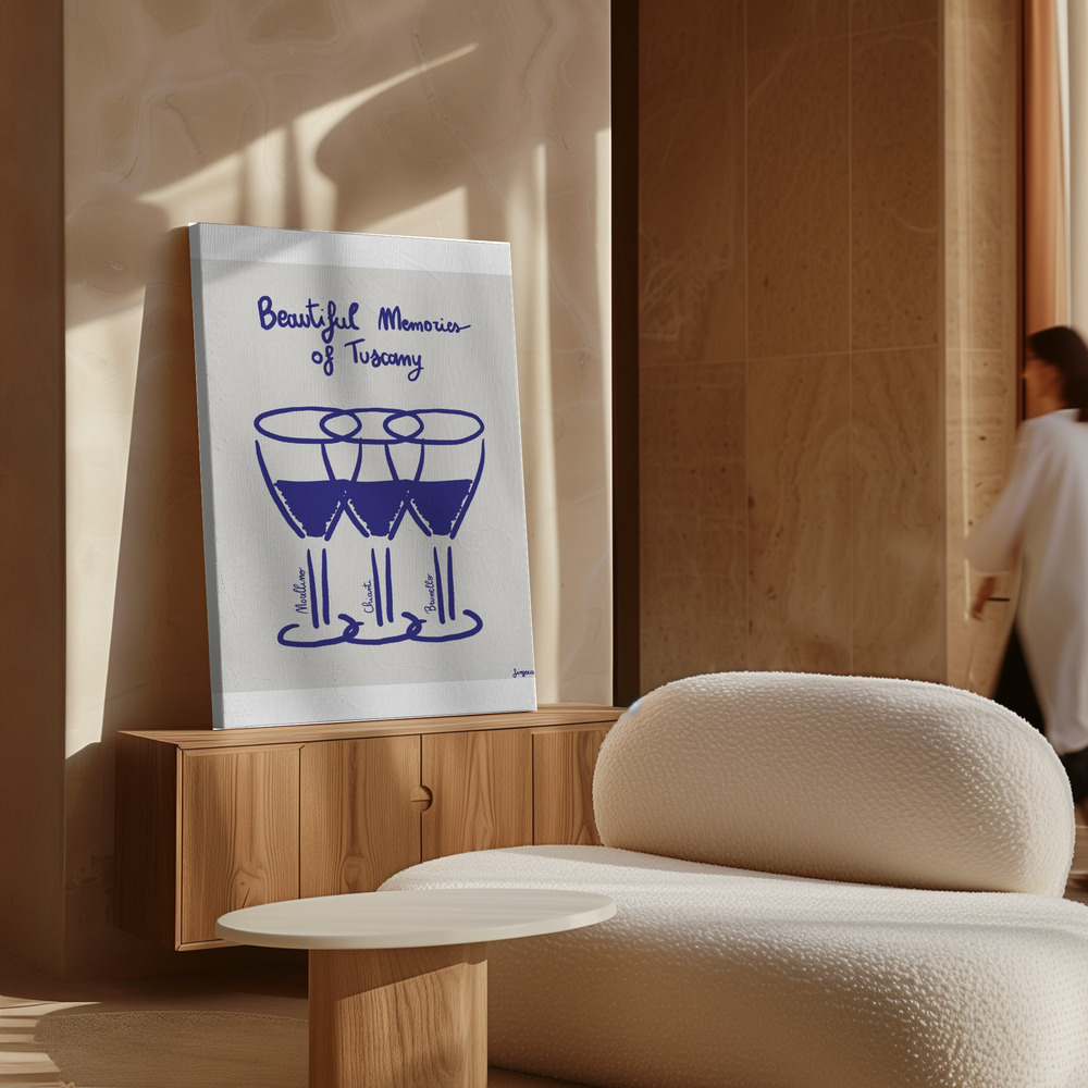 Canvas print - Il vino over cabinet