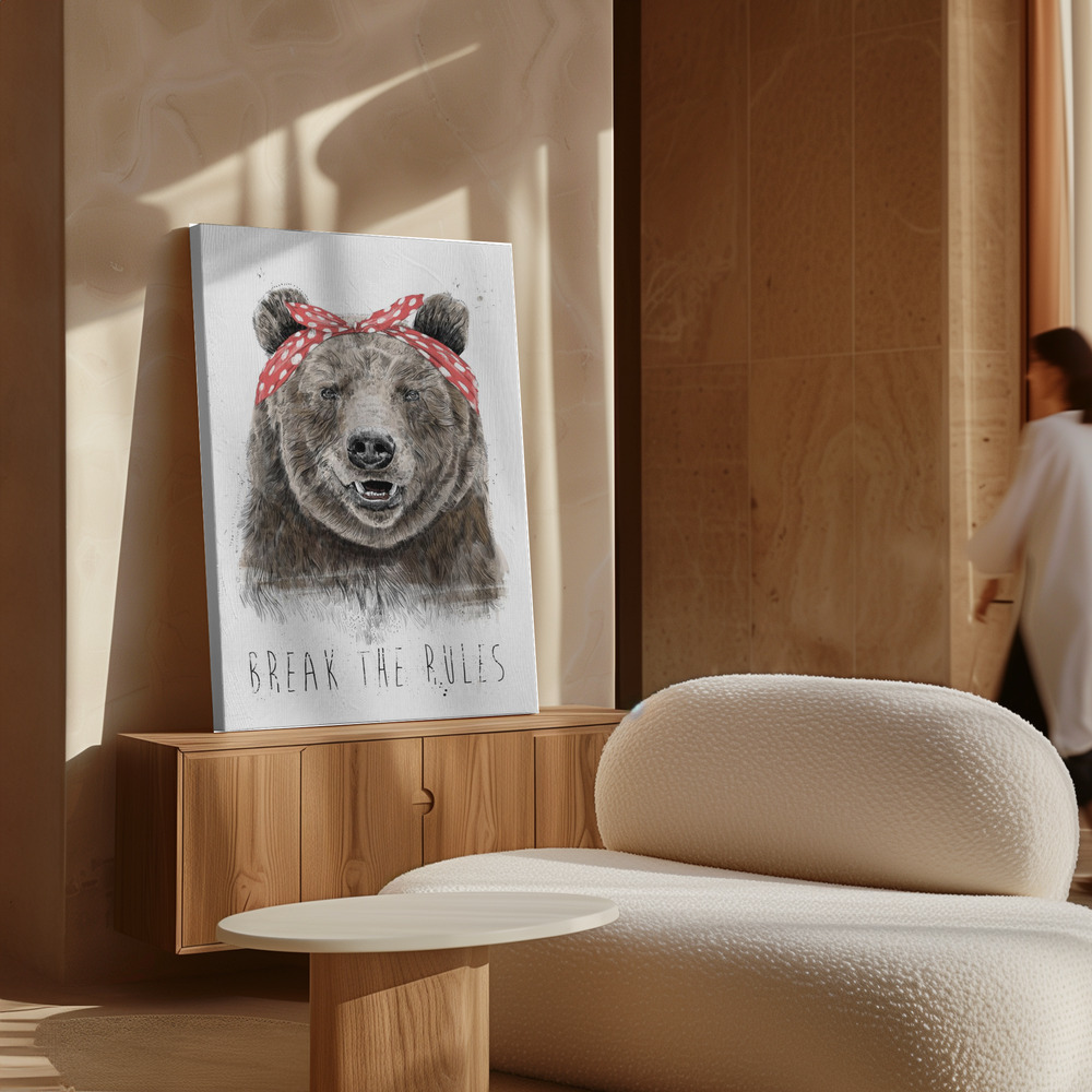 Canvas print - Break the rules over cabinet