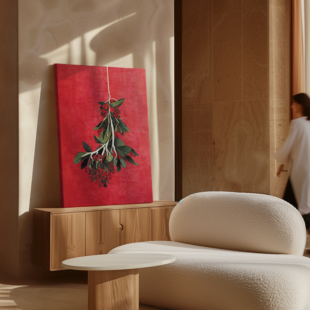 Stampe su tela - Painted Mistletoe sopra il mobile