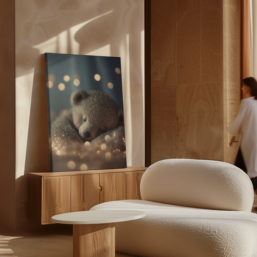 Canvas print - My Sleeping Teddy over cabinet
