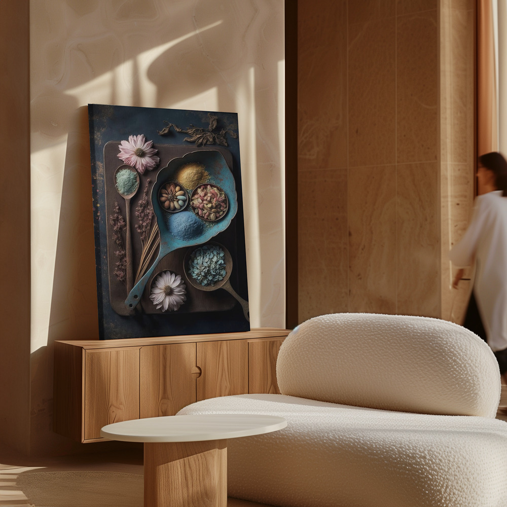 Canvas print - Spices over cabinet