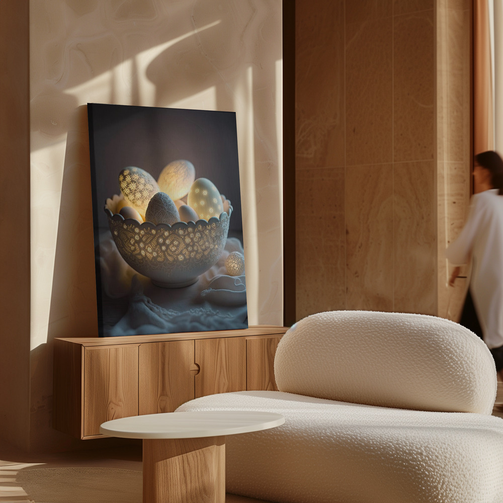 Toile - Glowing Eggs au-dessus de l'armoire