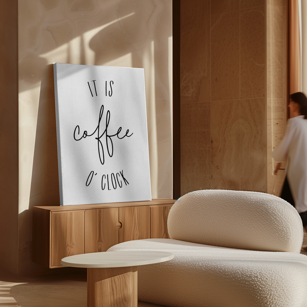 Canvas schilderi - It is coffee o'clock boven kast