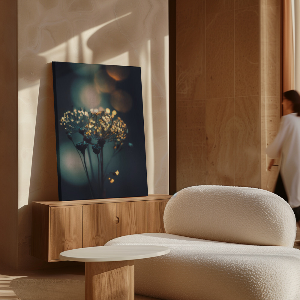Toile - Glowing Dots au-dessus de l'armoire