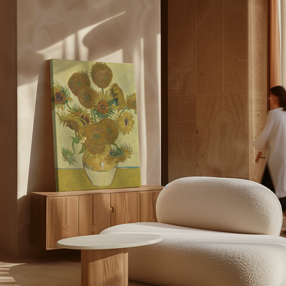 Canvas schilderi - Sunflowers boven kast