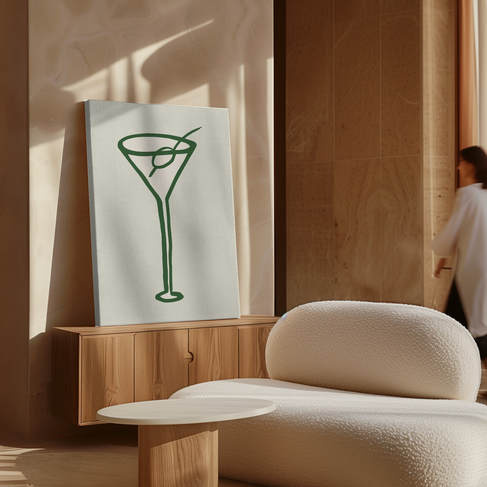 Stampe su tela - Cocktail Green sopra il mobile